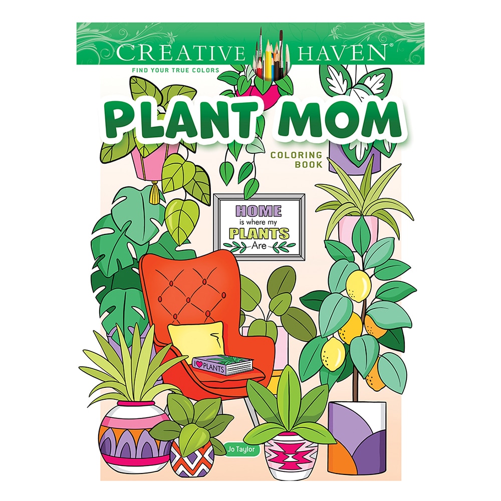 Dover, Coloring Books, Art & School, Creative Haven, Plant Mom, 588622